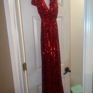 Stunning Red Sequin Gown